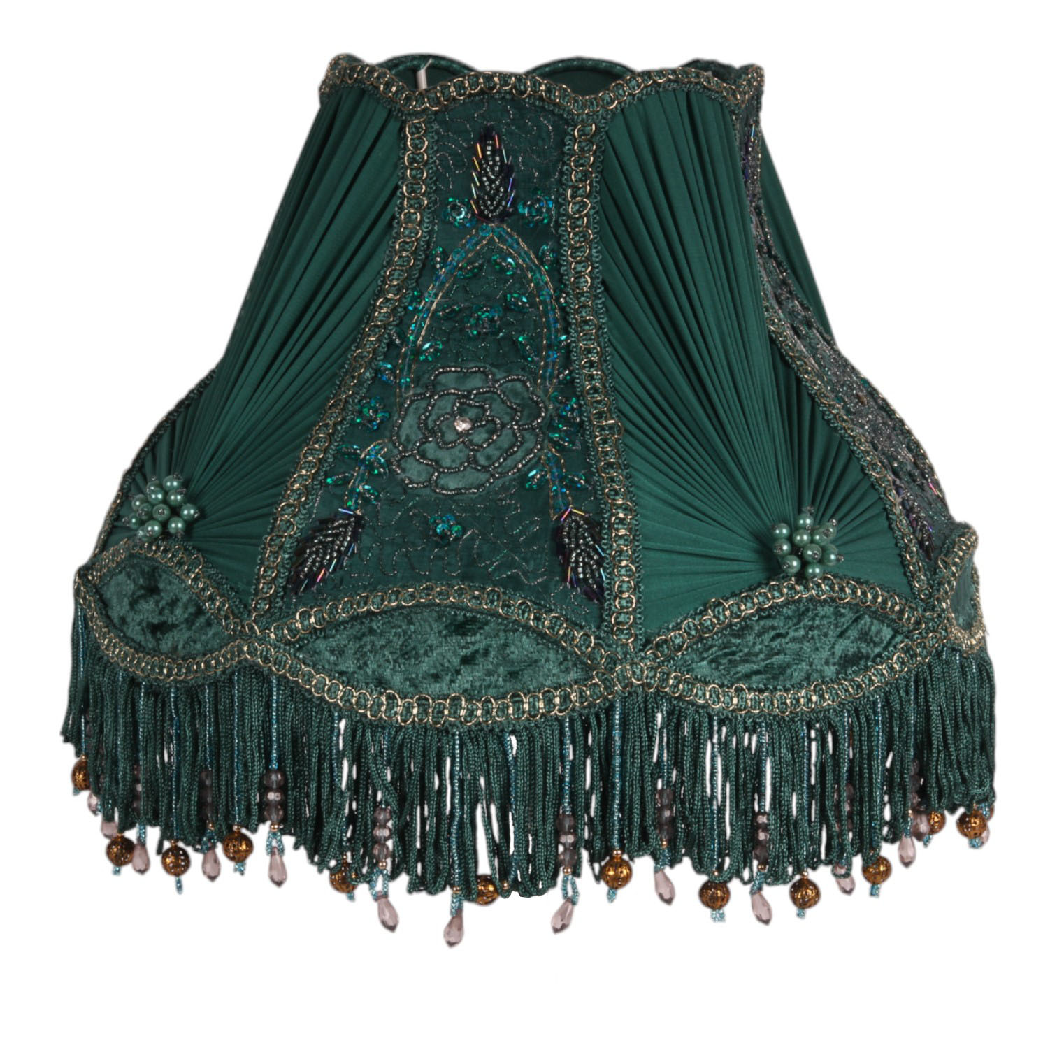 Lampenkap Victorian Dome 30 cm - Turquoise - Stof