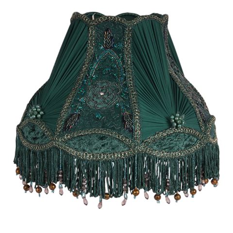 Lampenkap Victorian Dome 30 cm - Turquoise - Stof