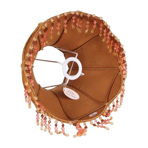 Lampshade Victorian Dome 30 cm - Orange - Fabric