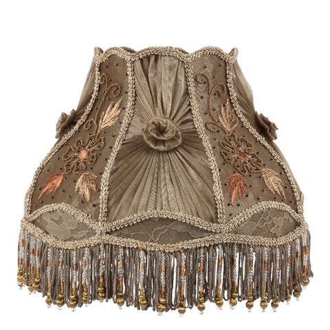Lampenkap Victorian 30 cm - Bruin - Stof