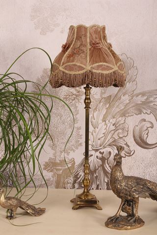 Lampenkap Victorian 30 cm - Bruin - Stof