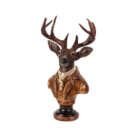 Deer Bust Figurine 58 cm - Gold - Resin